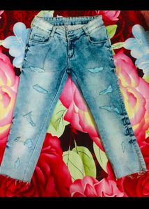 Denim Knee Length Jeans