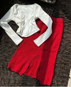 White Overlock Top