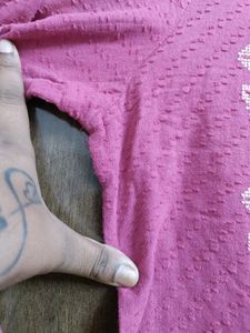Dark Pink A Line Kurti