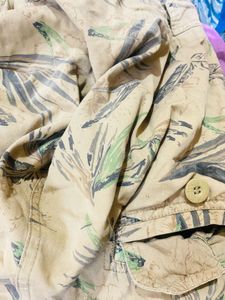 Floral Print Cargo Shorts