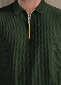 TRIPR MEN Solid  Polo Neck Cotton Blend  Black