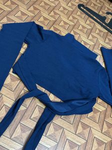 Navy Cutout Top