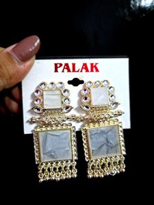 Classic drop Silver Alloy earrings