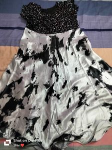 Black And White Gawn Kurti