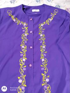 Colour Abaya Wid Embroidery