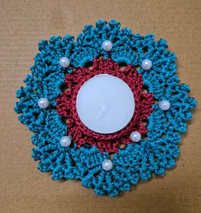 Crochet Tea Light Candle Holder