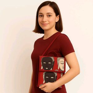 Buddha Print Shoulder Bag