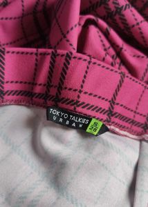 Tokyo Talkies Urban Pink Plaid Mini Skirt