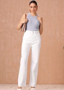 White High Waist Denim Jeans