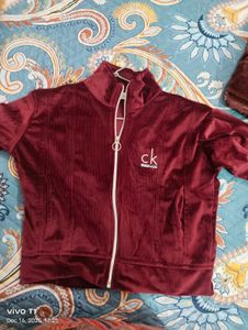 Maroon Velvet Jacket