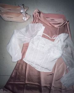 White Korean Corset Top🤍🫶🏻