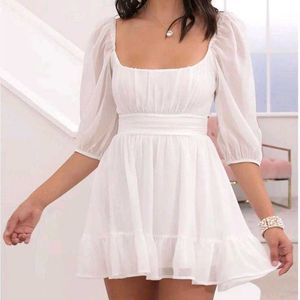 White Mini Dress - Perfect for Summer!