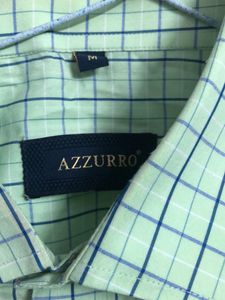 Men Full Sleeves Light Green Checkered Shirt