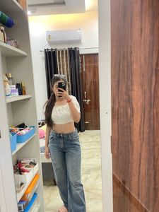 White Crop Backless Top