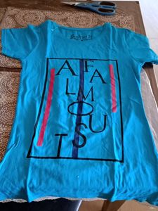 Brand New Womens Tshirt In Torquoise Colour