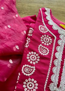NEW WITH TAG - Rose Kurta, Pant And Dupatta Set