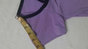 Purple &amp; Black Bow Top