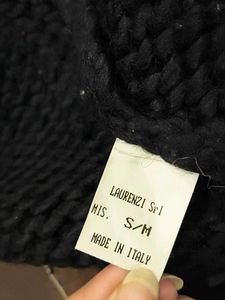 Black Fringe Knit Poncho