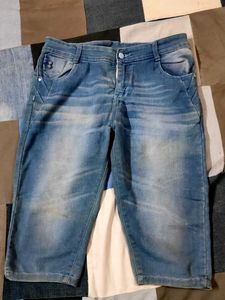 Denim Capri Pants