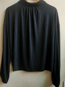 Mango Beautiful Black Mid Length Top