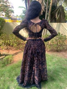 Party Wear Black Lehanga