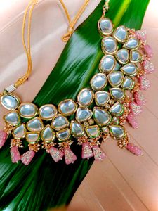 Pink Dibbi Kundan Necklace