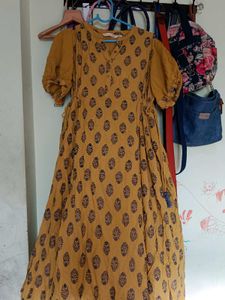 Mustard Floral Maxi Dress