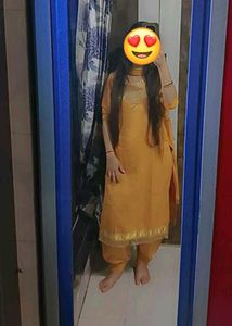 Yellow Dress suit and salwar with heavy dupatta