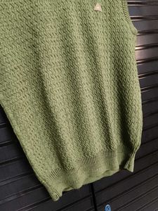 Monte Carlo Men Green V-neck Pure wool Sweater