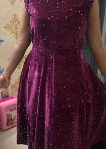 heavy velvet Purple Dress