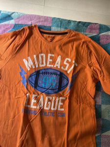 Orange Graphic Print Tee