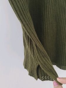 Vintage Olive Green Knit Vest