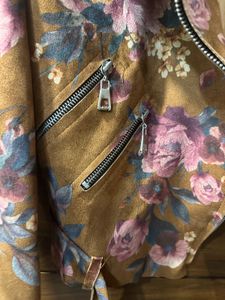 Floral Suede Jacket