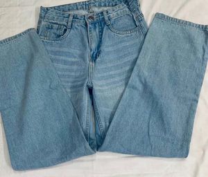 Ribbed Straight Jeans