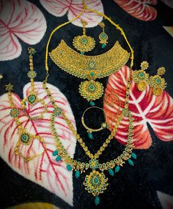 Green Colour Bridal Jewellery Set