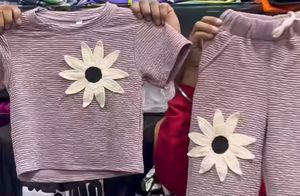 Imported Crush Fabric In Co Ord Set For Girls