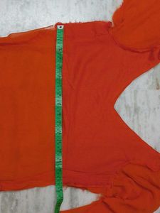 Orange Plain Georgette Suit.