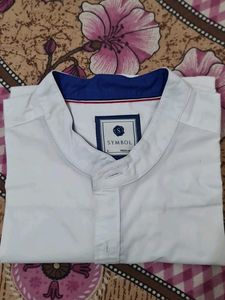 Symbol White Casual Shirt