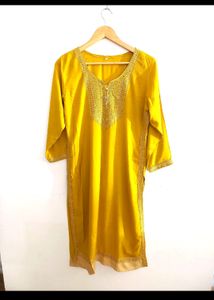 Mustard Classy Kurti