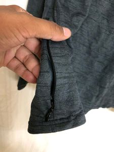 Champion Grey Half Zip T shirt