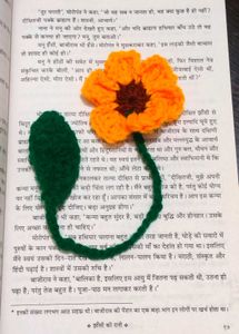 Crochet sunflower bookmark 🔖