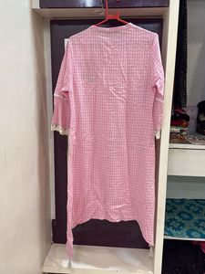 Pink Embroidered Kurta