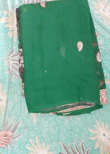 Green Floral Saree