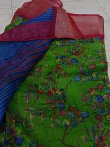 Green Pink Saree