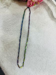 Iridescent Geometric Chain Necklace