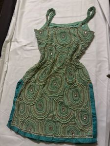 Pearl Beaded Mini Dress