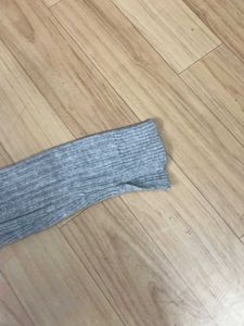 Grey Button-Down Cardigan Top.