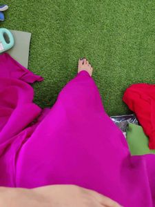 Magenta plain saree