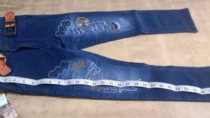 Embroidered Denim Jeans