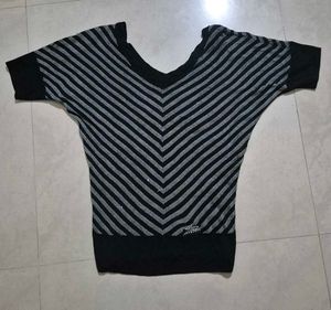 Striped V-Neck Top